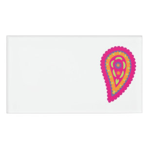 Colorful Paisley Namenschild