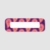 Colorful Paisley Namensschild (Vorderseite)