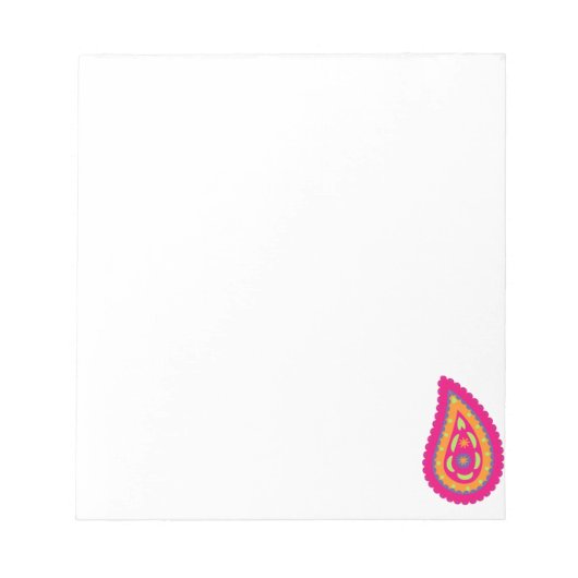 Colorful Paisley Notizblock (Vorderseite)