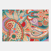 Colorful Paisley Ornament Geschenkpapier Set (Vorderseite 2)
