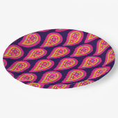 Colorful Paisley Pappteller (Schrägansicht)