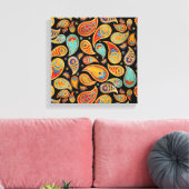 Colorful Paisley Pattern Leinwanddruck (Insitu (Wohnzimmer))