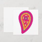 Colorful Paisley Save The Date (Vorne/Hinten)