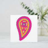 Colorful Paisley Save The Date (Stehend Vorderseite)
