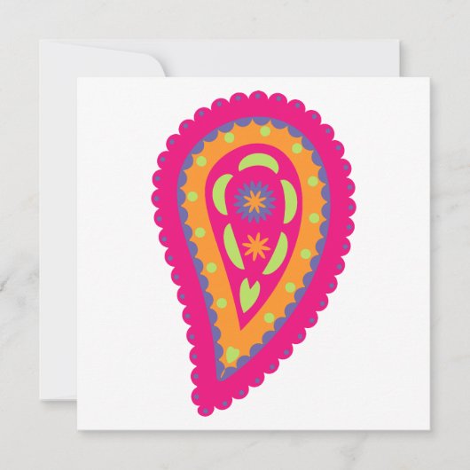 Colorful Paisley Save The Date (Vorderseite)