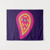 Colorful Paisley Wandteppich (Vorderseite (Horizontal))