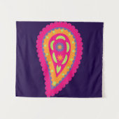 Colorful Paisley Wandteppich (Vorderseite (Horizontal))