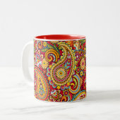 Colorful Paisley Zweifarbige Tasse (Vorderseite Links)