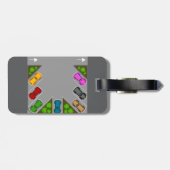 Colorful Parking Lot Overhead View Car Enthusiast Gepäckanhänger (Rückseite horizontal)