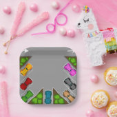 Colorful Parking Lot Overhead View Car Enthusiast Pappteller (Party)