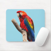 Colorful Parrot Portrait Photo Mousepad (Mit Mouse)