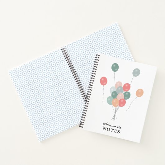 Colorful Party Balloons Personalized Notizblock (Innenseite)