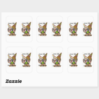 colorful party love life like a boxer Sticker