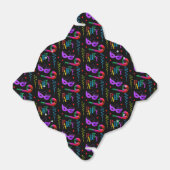 Colorful Party Masks Celebration Collage Black Geschenkschachtel (Ungefaltet)