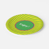 Colorful Party Paper Plates Pappteller (Schrägansicht)