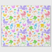 Colorful Pastel Baby Geschenkpapier (Flach)