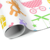 Colorful Pastel Baby Geschenkpapier (Rolleneckpunkt)