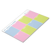 Colorful Pastel Custom Weekly Planner Notizblock (angewinkelt)
