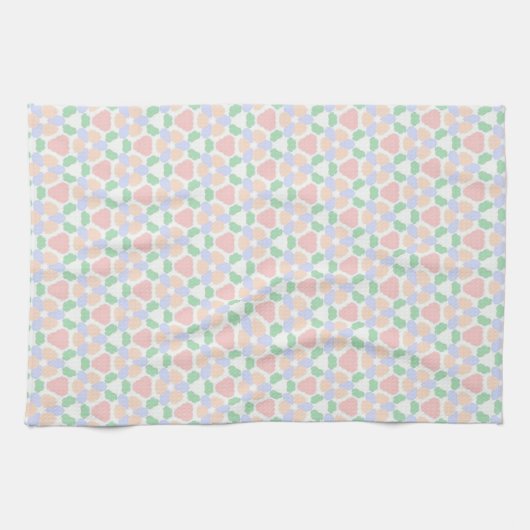Colorful Pastel Floral Seamless Pattern Geschirrtuch (Horizontal)