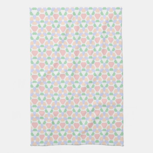 Colorful Pastel Floral Seamless Pattern Geschirrtuch (Vertikal)