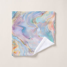 Colorful Pastel Gold Agate Marble Decorative Badhandtuch Set