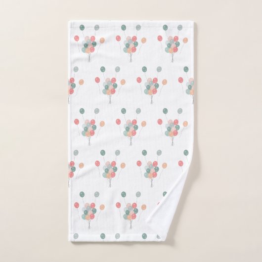 Colorful Pastel Party Balloons Badhandtuch Set (Handtuch)