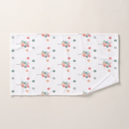 Colorful Pastel Party Balloons Badhandtuch Set (Handtuch)