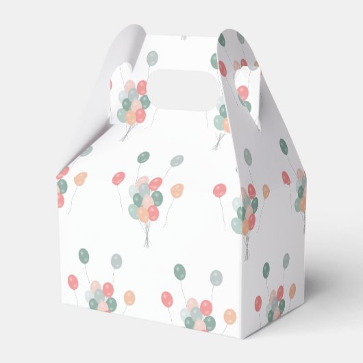 Colorful Pastel Party Balloons Geschenkschachtel (Vorderseite)