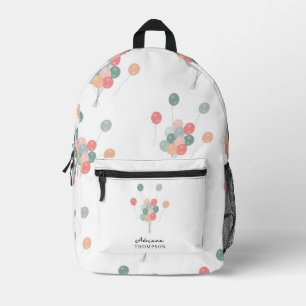 Colorful Pastel Party Balloons Individuelle Name S Bedruckter Rucksack