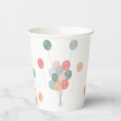Colorful Pastel Party Balloons Pappbecher (Links)
