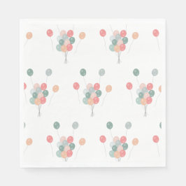 Colorful Pastel Party Balloons  Serviette