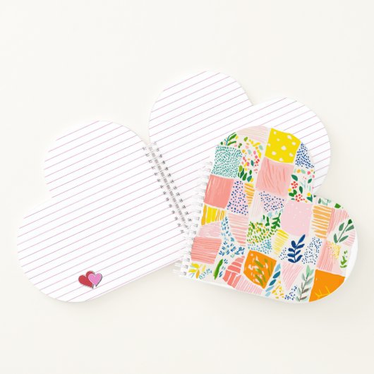 Colorful Pastel Patchwork Preppy Notizblock (Innenseite)