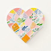 Colorful Pastel Patchwork Preppy Notizblock (Rückseite)