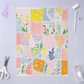 Colorful Pastel Patchwork Preppy Seidenpapier (Basteln)