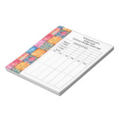 Colorful Patchwork Bridge Score Notizblock (Rotiert)