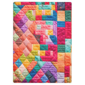 Colorful Patchwork Quilt Pattern Klemmbrett (Rückseite)