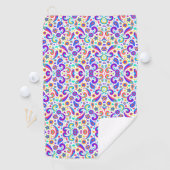 Colorful pattern design on two towels golfhandtuch (Insitu)