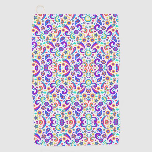 Colorful pattern design on two towels golfhandtuch (Vorderseite)