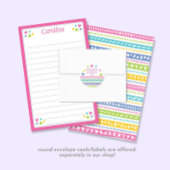 Colorful Patterns Kids Lined Letter Writing Paper