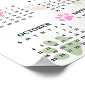 Colorful Paw Prints 2026 Wall Calendar Poster (Ecke)