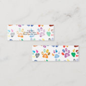 Colorful Paws Mini Visitenkarte (Vorne/Hinten)