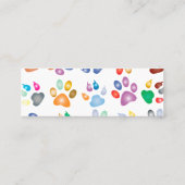 Colorful Paws Mini Visitenkarte (Rückseite)