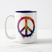 Colorful peace sign mug zweifarbige tasse (Links)