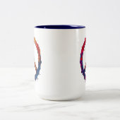 Colorful peace sign mug zweifarbige tasse (Mittel)