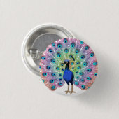 Colorful Peacock Button (Vorne & Hinten)