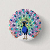 Colorful Peacock Button (Vorderseite)
