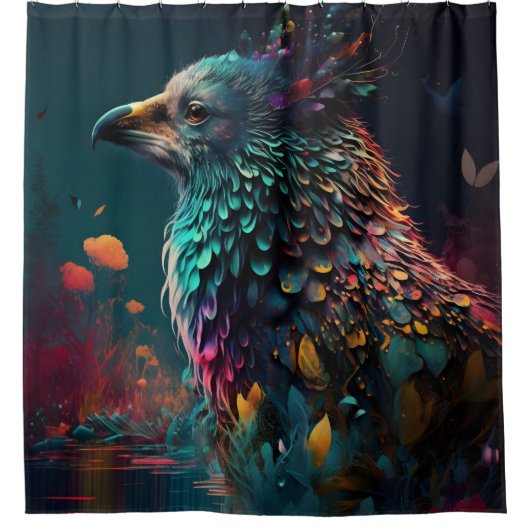 Colorful Peacock Duschvorhang (Vorderseite)