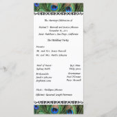 Colorful Peacock Feather Wedding Program Programm (Vorderseite)