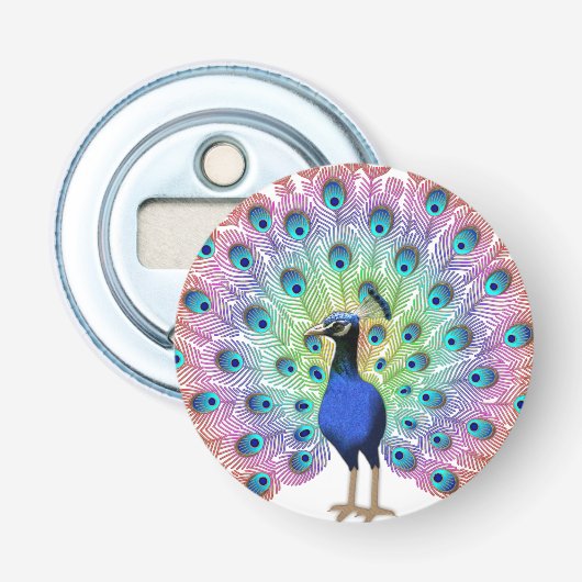 Colorful Peacock Flaschenöffner (Vorderseite)