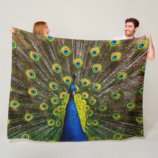 Colorful peacock fleecedecke (Beispiel)
